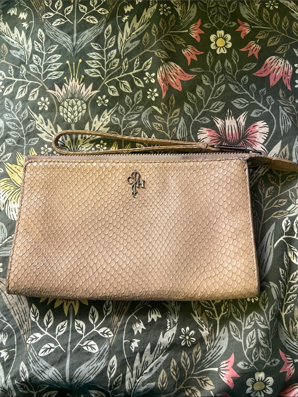 Cole Haan Blush Textured Wristlet Clutch